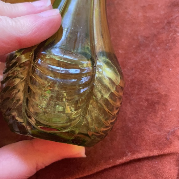 Vintage Avon Bird of Paradise sea green decanter set, Bud vase, oil/vinegar - Picture 6 of 9